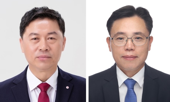 ▲류재철 LG전자 CEO 사장(왼쪽)과 김동춘 LG화학 CEO 사장 / 사진=LG LG그룹, LG전자·LG화학·디앤오 CEO 교체