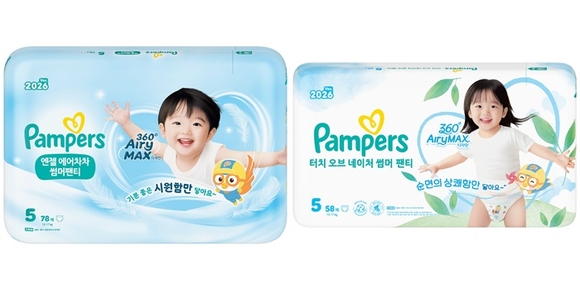 한국P&G 팸퍼스, 100% 에어 메쉬 적용한 2026 여름 기저귀 2종 출시