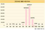전국 번개 쏟아진 2024년…10년 평균보다 44% 급증