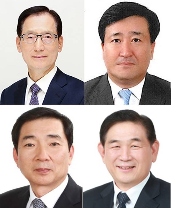 (왼쪽 위부터 시계방향) 성상록 현대엔지니어링 사장, 구영기 현대차 부사장, 정영철 현대차 부사장, 박수남 기아차 부사장
