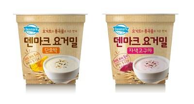 ▲동원F&B 유가공 브랜드 '덴마크'가 출시한 '덴마크 요거밀' 2종