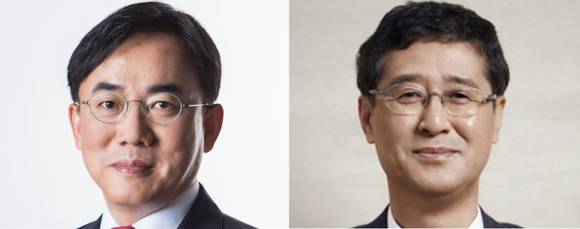 ▲정철동 LG이노텍 사장(왼쪽)과 이윤태 삼성전기 사장은 올해 번갈아가며 실적 부진을 경험해 하반기 안정적 성장이 중요한 과제로 남았다.
