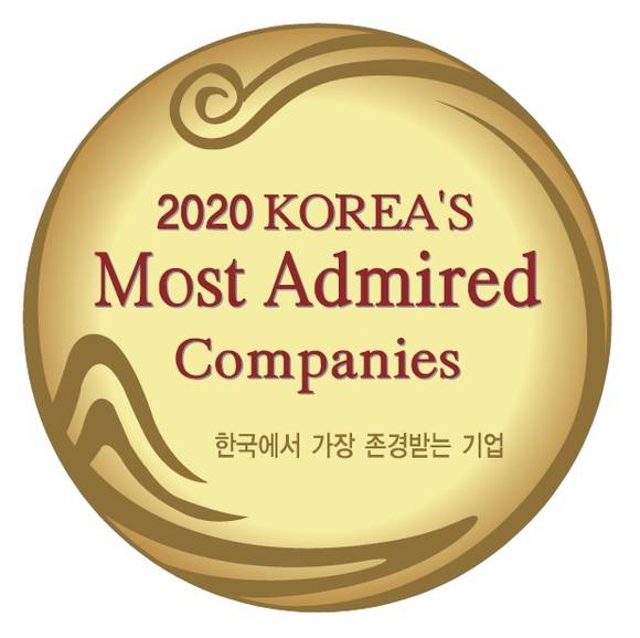 ▲'한국에서 존경받는 기업' 엠블럼(사진제공=풀무원)