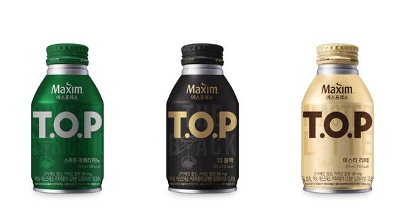 ▲맥심 티오피 캔커피(275ml) 3종의 모습.(사진제공=동서식품)