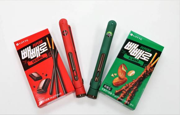▲롯데제과가 빼빼로데이를 앞두고 '빼빼로 프렌즈 고데기'를 제작했다. / 사진=롯데제과