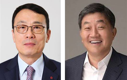 ▲이방수 ㈜LG 사장(왼쪽), 손보익 실리콘웍스 사장 / 사진=LG