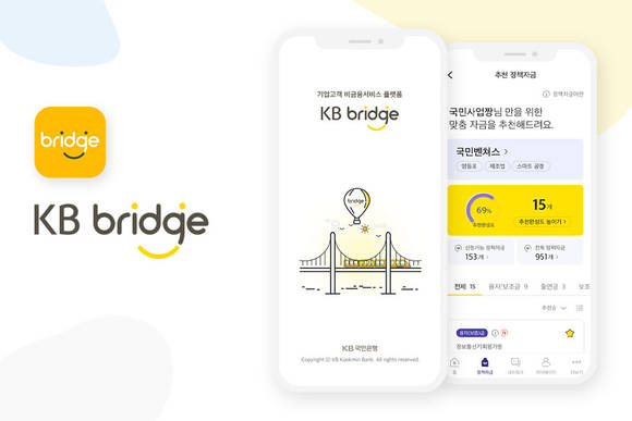 ▲KB국민은행의 기업고객 대상 종합 비금융서비스 플랫폼 KB 브릿지(bridge) / 사진=KB국민은행
