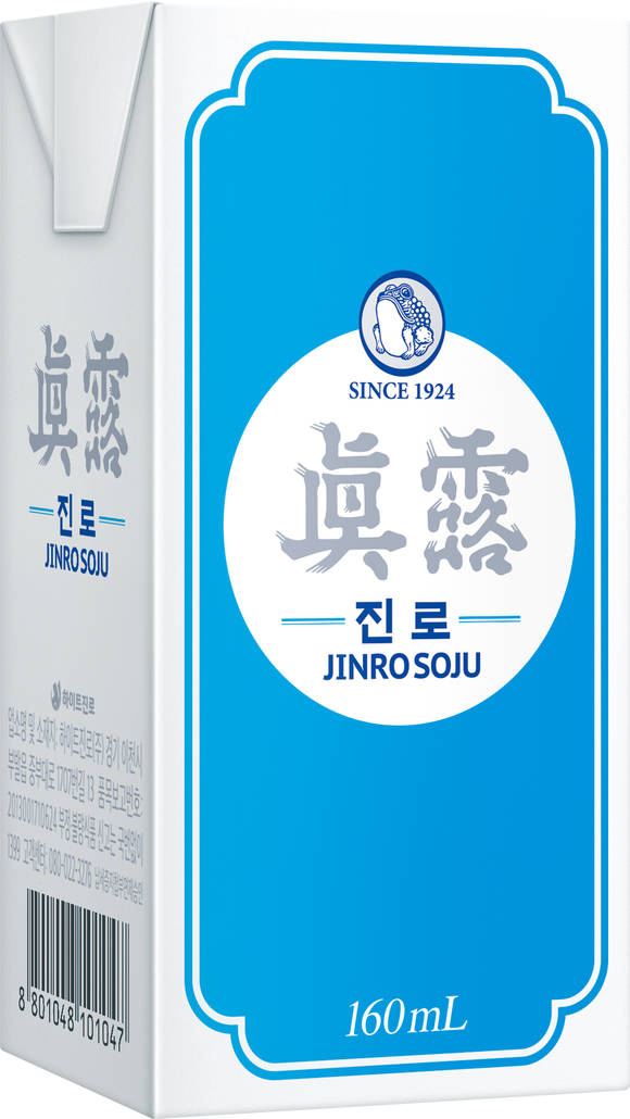 ▲하이트진로의 진로 160㎖ 미니 팩소주 / 사진=하이트진로