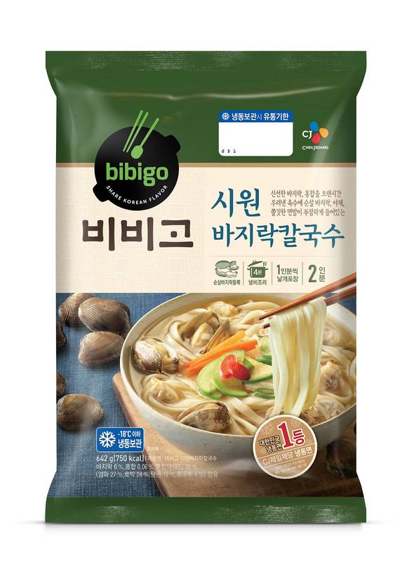 ▲CJ제일제당의 ‘비비고 시원바지락 칼국수' / 사진=CJ제일제당
