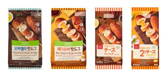 ▲풀무원이 미국과 일본에 ‘모짜렐라 핫도그’와 ‘체다모짜 핫도그’를 수출했다. / 사진=풀무원
