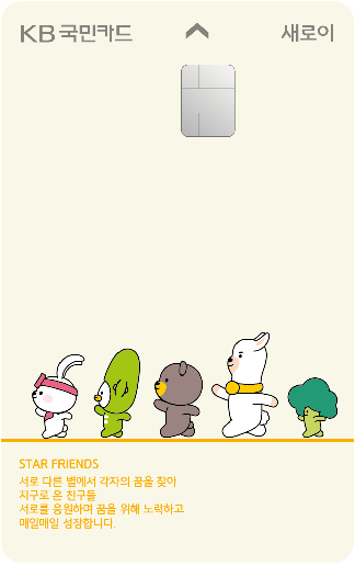 ▲KB국민 새로이 체크카드 / 사진=KB국민카드