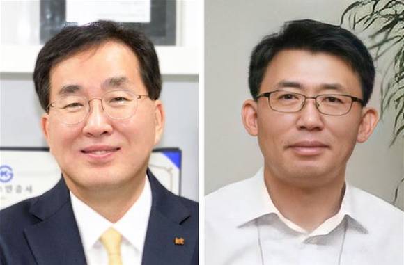 ▲윤경근 KT IS 신임 대표이사(왼쪽)와 박경원 KT CS 신임 대표이사 / 사진=KT