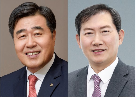 ▲(왼쪽부터) 김형 대우건설 사업대표 예정자, 정항기 대우건설 관리대표 예정자 / 사진=대우건설