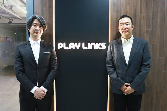 ▲신설법인 플레이링스의 대표이사를 맡을 임상범 선데이토즈플레이 대표(오른쪽)와 최고운영책임자(COO)를 맡을 오선호 링스게임즈 대표 / 사진=선데이토즈