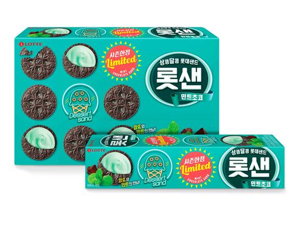 ▲롯데제과의 ‘롯샌 민트초코’ / 사진=롯데제과