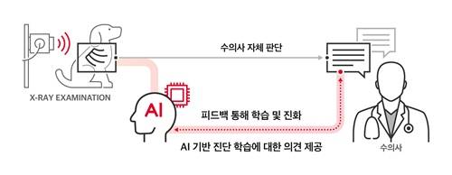 ▲AI 기반 수의 영상진단 보조 솔루션 개념도 / 자료=SK텔레콤