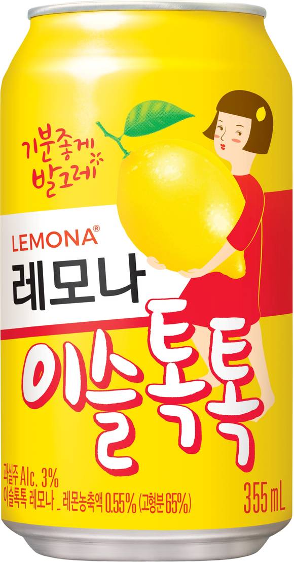 ▲하이트진로의 이슬톡톡 레모나 / 사진=하이트진로