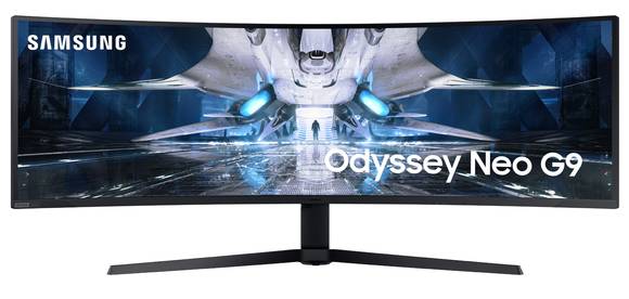 ▲삼성전자의 미니 LED 적용 커브드 게이밍 모니터 ‘오디세이 네오 G9’ / 사진=삼성전자