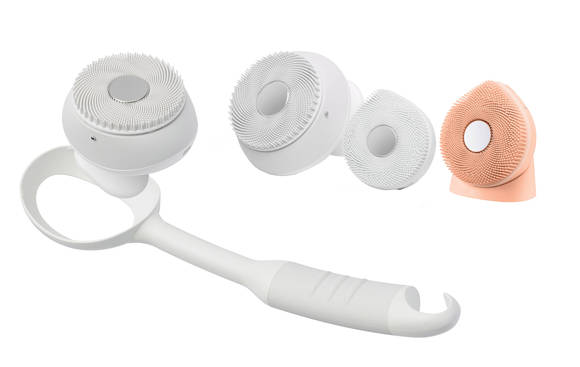▲사진 왼쪽부터 LG 프라엘 바디스파와 전용 손잡이, LG 프라엘 바디스파 본체, LG 프라엘 워시팝 2종 / 사진=LG전자
