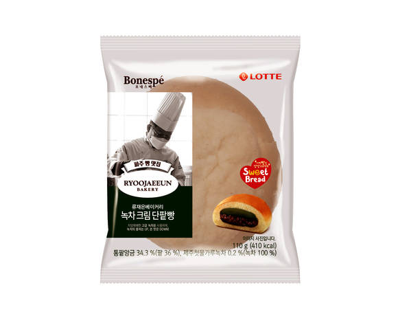 ▲롯데제과의 ‘녹차크림단팥빵’ / 사진=롯데제과