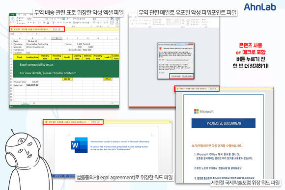▲악성 매크로 포함한 문서 파일 / 사진=안랩
