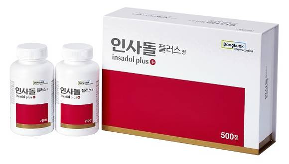 ▲동국제약이 최근 발매한 ‘인사돌플러스 500정’ / 사진=동국제약