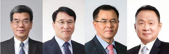 ▲현대중공업그룹이 진행한 사장단 인사에서 부회장으로 승진한 (왼쪽부터) 가삼현·한영석·강달호·손동연 부회장 / 사진=현대중공업그룹