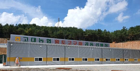 ▲지난 8월에 준공된 고대농협 황토고구마 공동선별장 / 사진=당진해나루황토고구마축제 추진위원회