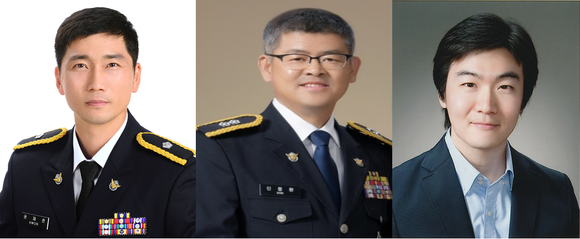 ▲(왼쪽부터) 권재준 중앙해양특수구조단 경위, 신동환 해양경찰교육원 경감, 김민성 대구시청 주무관 / 사진=LG복지재단