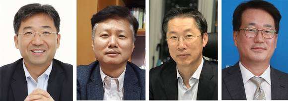 ▲(왼쪽부터) 서창석 부사장, 윤동식 부사장, 우정민 부사장, 홍기섭 부사장 / 사진=KT