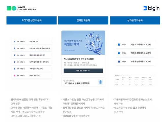 ▲네이버클라우드 플랫폼 마켓플레이스를 통해 소개된 '빅인' 솔루션 / 사진=빅인