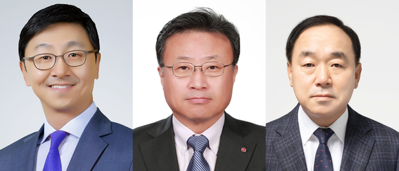 ▲(왼쪽부터) 이창엽 사업본부장, 류재민 부사장, 장병준 전무 / 사진=LG생활건강