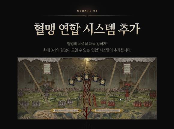 ▲리니지W가 ‘연합’ 시스템을 업데이트했다. / 사진=엔씨소프트