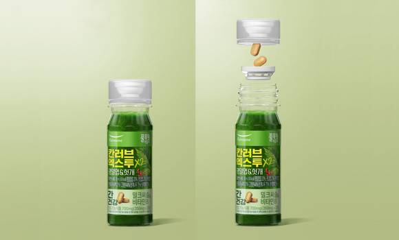 ▲풀무원이 식약처 승인 국내 첫 융복합 건강기능식품 제품으로 선보이는 ‘칸러브 엑스투’ / 사진=풀무원