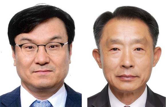 ▲김치형 효성티앤시 대표이사 내정자(왼쪽), 이건종 효성첨단소재 대표이사 내정자 / 사진=효성그룹