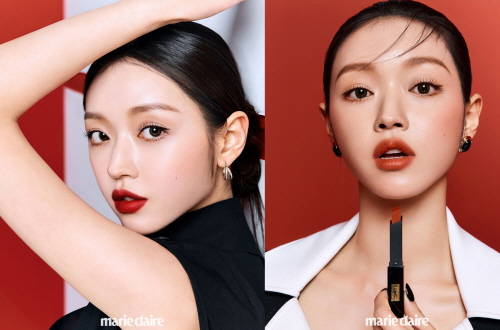 ▲입생로랑 뷰티가 오마이걸 유아의 매혹적인 뷰티 화보를 공개했다. / 사진= 마리끌레르·입생로랑 뷰티 (YSL BEAUTY)