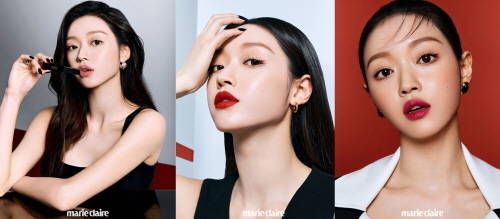▲입생로랑 뷰티가 오마이걸 유아의 매혹적인 뷰티 화보를 공개했다. / 사진= 마리끌레르·입생로랑 뷰티 (YSL BEAUTY)