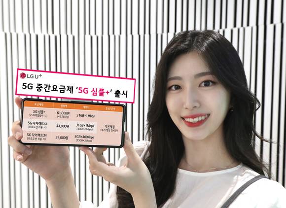▲LG유플러스가 24일 5G 중간요금제를 출시한다고 밝혔다. / 사진=LG유플러스