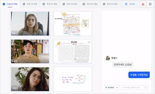 ▲플링크 페이지콜 일대일 개별화 룸템플릿 시연 장면 / 사진=플링크