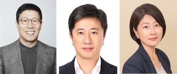 ▲(왼쪽부터) 강호성 CJ㈜ 경영지원대표, 구창근 CJ ENM 엔터부문 신임 대표, 이선정 CJ올리브영 신임 대표 / 사진=CJ