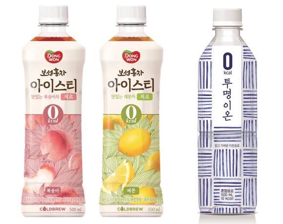 ▲동원F&B 제로 칼로리 음료 제품군 / 사진=동원F&B