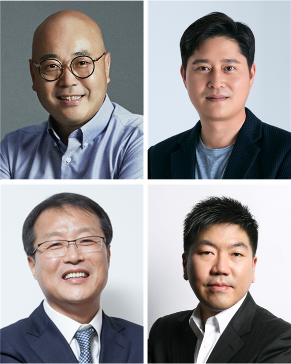 ▲(위 왼쪽부터 시계방향으로) 남궁훈 전 카카오 대표, 신원근 카카오페이 대표, 김진태 한샘 대표, 기우성 셀트리온 대표