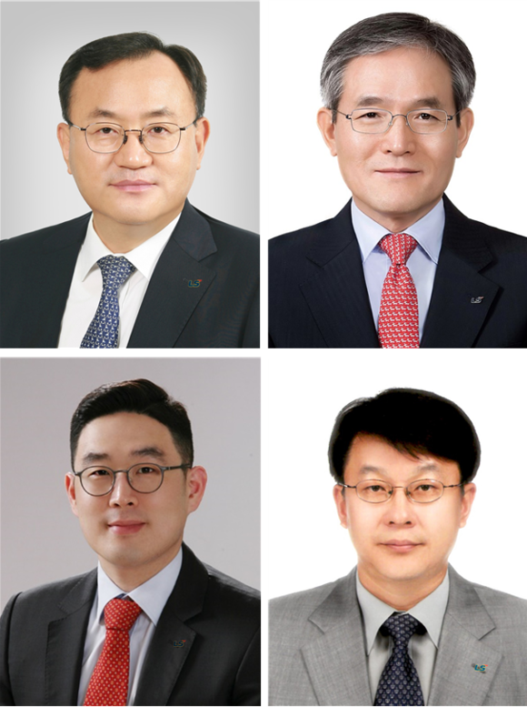 ▲(윗줄 왼쪽부터 시계방향으로) 명노현 ㈜LS 부회장, 도석구 LS MnM 부회장, 안원형 ㈜LS 사장, 구본규 LS전선 사장 / 사진=LS그룹
