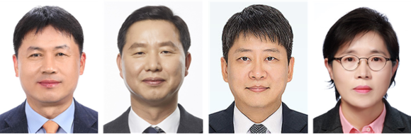 ▲(왼쪽부터) LG전자 H&A사업본부장 류재철 사장, LG화학 CFO 겸 CRO 차동석 사장, LG에너지솔루션 자동차전지사업부장 김동명 사장, LG생활건강 CEO 이정애 사장 / 사진=LG그룹