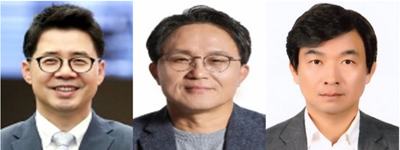 ▲(왼쪽부터) 박상규 SK엔무브 사장, 김철중 SK아이이테크놀로지 사장, 최영찬 SK온 경영지원총괄 / 사진=SK이노베이션