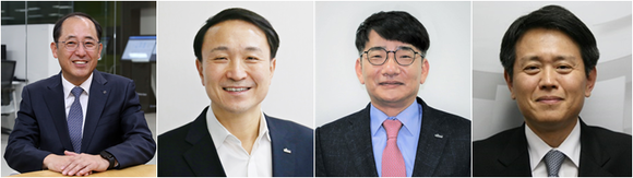 ▲(왼쪽부터) 한용구 신한은행·문동권 신한카드·이영종 신한라이프·이승수 신한자산신탁 신규 추천 대표이사 / 자료: 신한금융지주