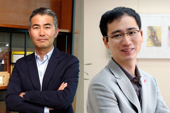 ▲장현국 위메이드 대표(왼쪽)와 박관호 위메이드 이사회 의장