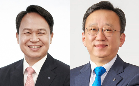 ▲올 들어 진옥동 신한금융지주 회장(왼쪽)과 정상혁 신한은행장(오른쪽)은 각각 5000주와 3700주의 신한금융지주 주식을 매입했다.