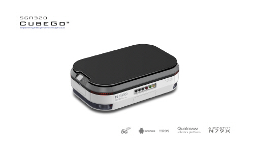 ▲이음 5G 특화망 전용 스마트 AMR 큐브고 5G N320/사진=인티그리트 인티그리트, 이음5G 로보틱스 플랫폼·특화망 전용 스마트 AMR 출시