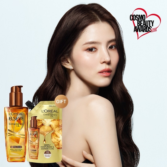 ▲로레알파리·올리브영 ‘엑스트라오디네리 오일 엑스트라 리치 브라운’ 기획세트 로레알파리, 엑스트라오디네리 오일·토탈 리페어5 헤어팩 한정 기획 세트 선봬
